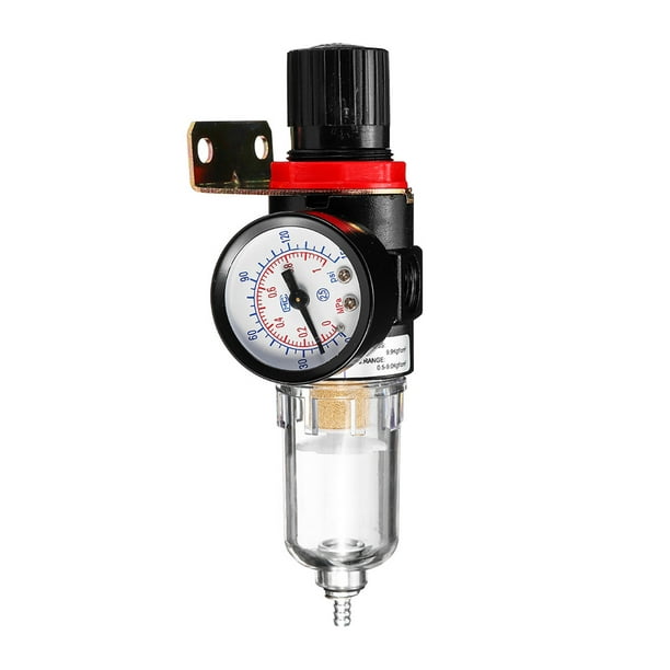 1/4'' Air Compressor Filter Set Oil Water Separator Trap Tools Regulator Gauge